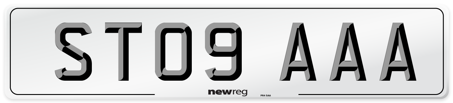 ST09 AAA Number Plate from New Reg